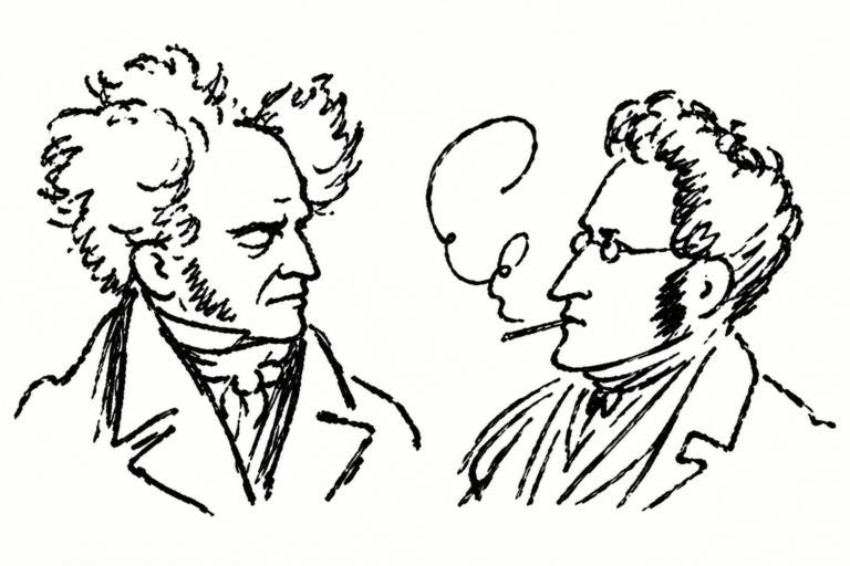 Schopenhauer-und-Stirner in schwarz-weiß
