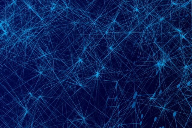 goßes Netz aus Knotenpunkten