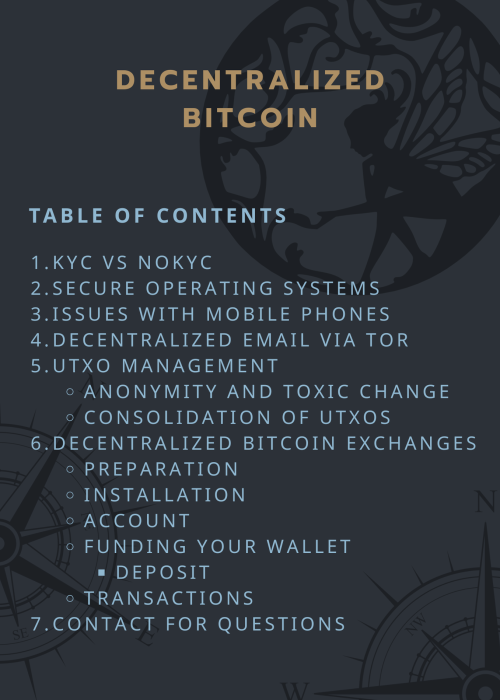 Table od Contents Decentralized Bitcoin