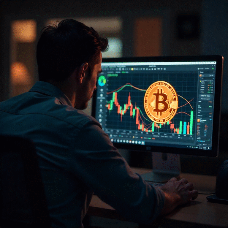 Mann vor einem Computer